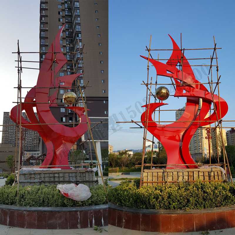 大型不銹鋼雕塑，不銹鋼鳳凰雕塑，小區(qū)不銹鋼景觀雕塑