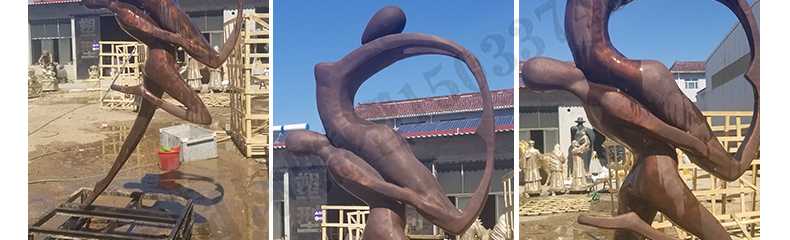 銅舞蹈人物雕塑，抽象男女人物雕塑，抽象跳舞人物銅雕塑