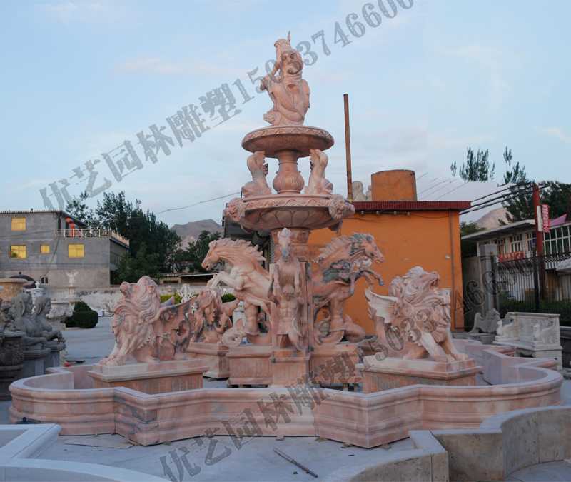 大理石景觀噴泉，歐式大型噴泉，石雕噴泉廠家