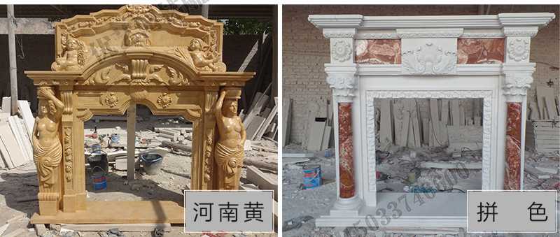 石雕壁爐架款式，定制石雕壁爐架，石雕壁爐架廠家