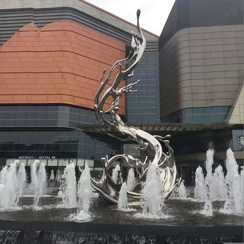 不銹鋼浪花雕塑，不銹鋼雕塑廠家
