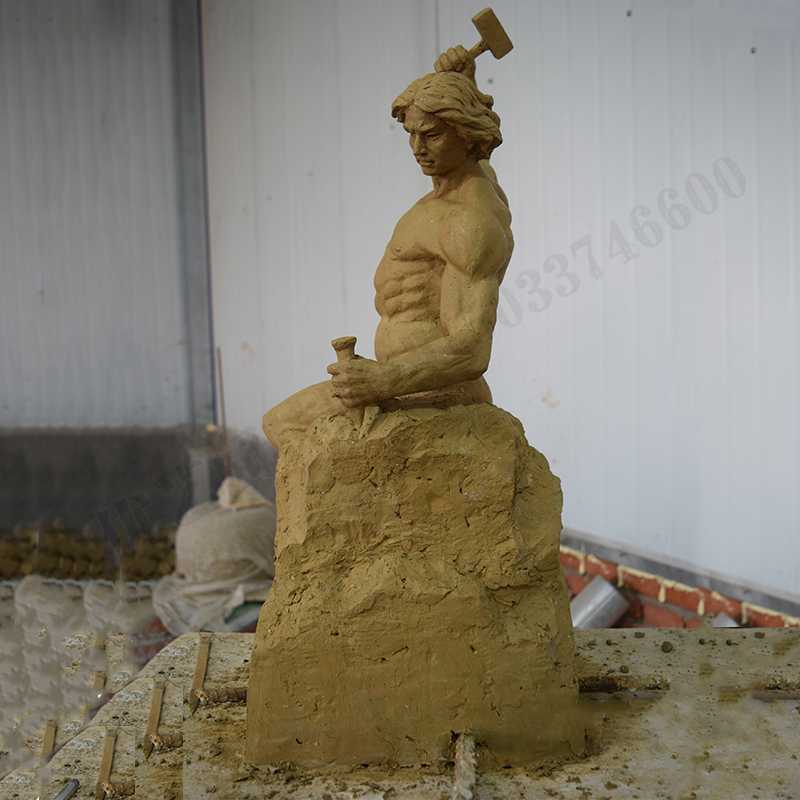 自我雕刻雕塑，自我雕刻擺件，雕刻自我